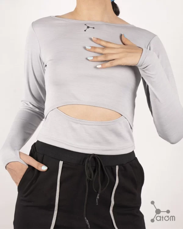 تصویر تیشرت ورزشی زنانه کد 2000000 - مدل ناف باز